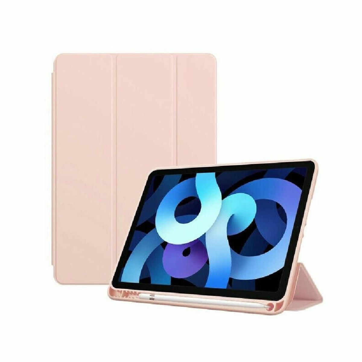 GENERICO - Estuche Protector Para iPad Air 4 y 5 10.9 + Vidrio Ceramico - Rosado
