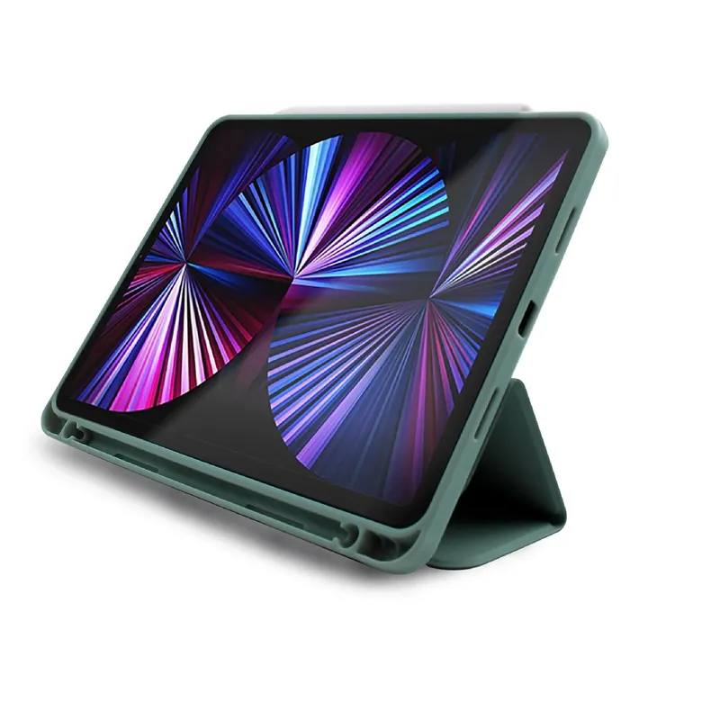 GENERICO - Estuche Protector Para iPad Air 4 y 5 10.9 + Vidrio Ceramico - Verde
