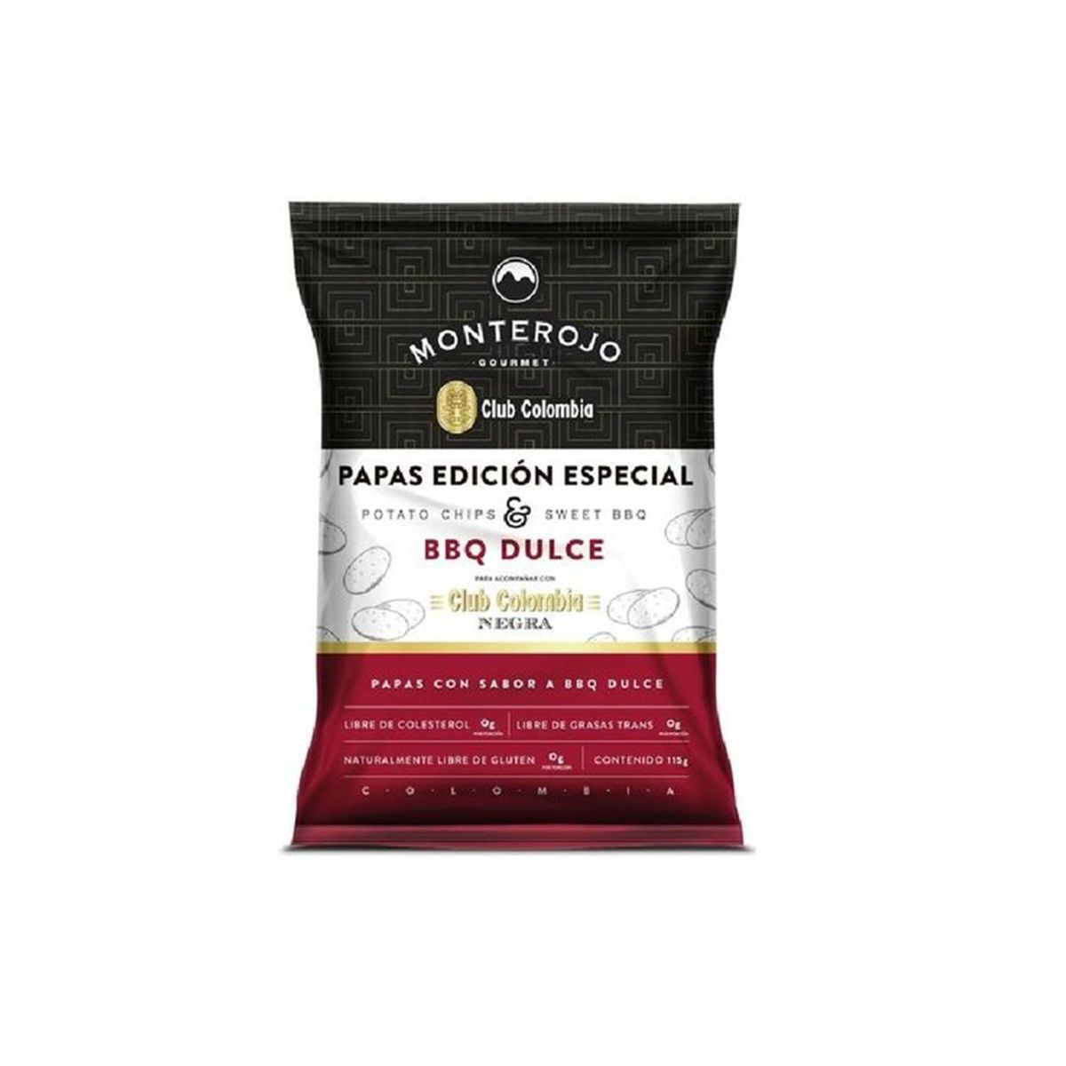 GENERICO - Papas Bbq Dulce Edicion Club Colombia Monterojo 3paq X100gr