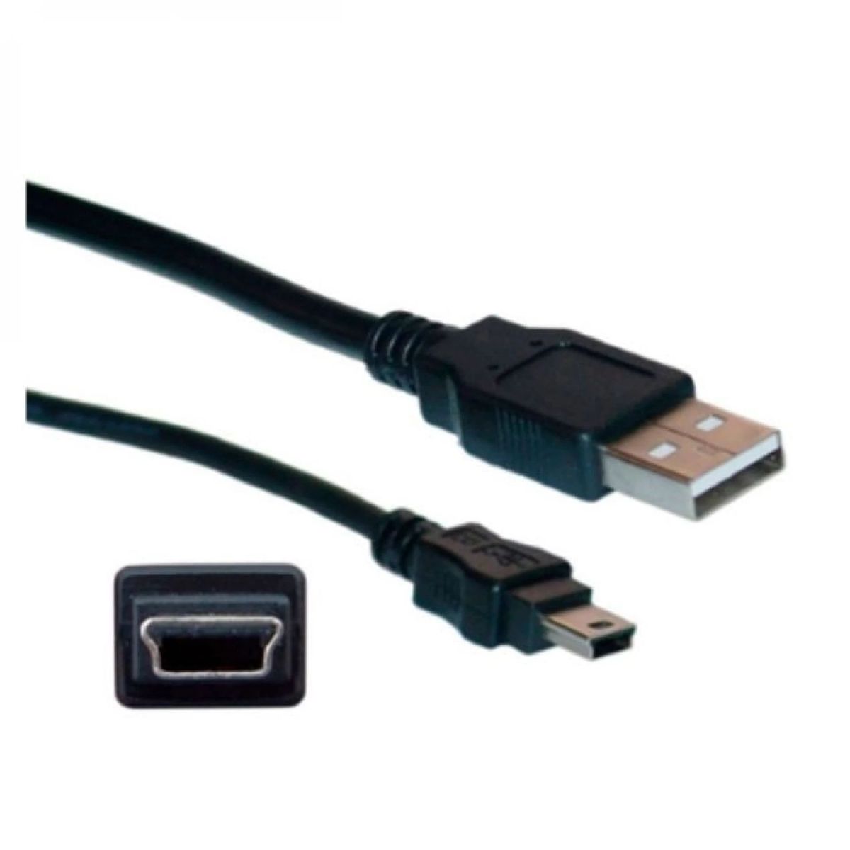 GENERICO - Cable Usb 2.0 A Mini Usb 5 Pines V3 Encauchetado De 1.5mts.