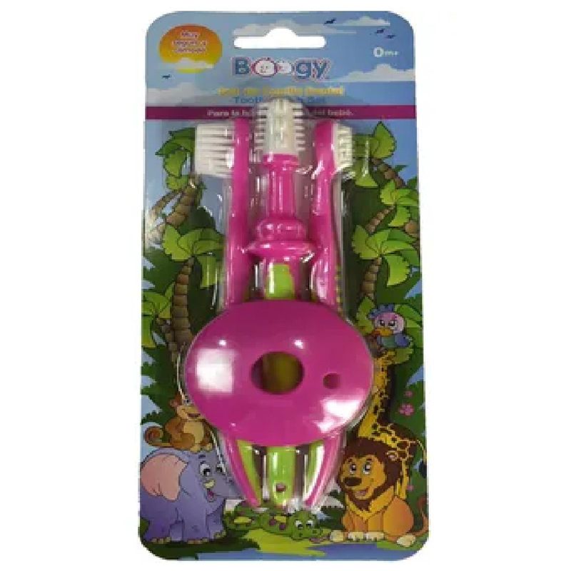 MUNDO BEBE - Cepillo De Dientes  Para Bebé Set x3 Rosado Niña Niño_.