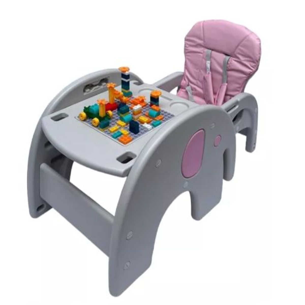 MAXIBABY - Silla Comedor Tipo Escritorio 2en1 Con Juguete Para Bebe