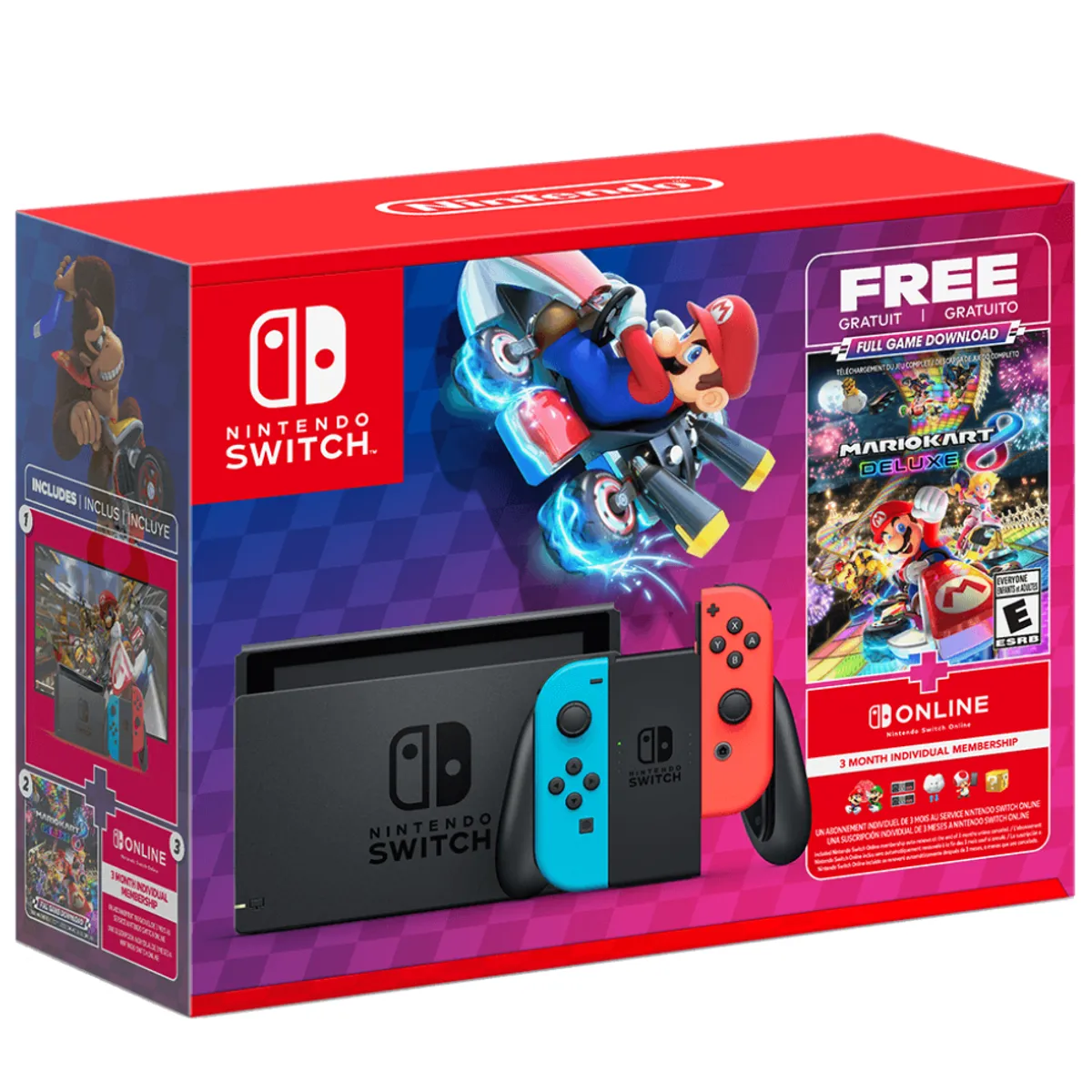 NINTENDO SWITCH - Consola Nintendo Switch+Mario Kart 8 Deluxe+3Meses Nintendo Online