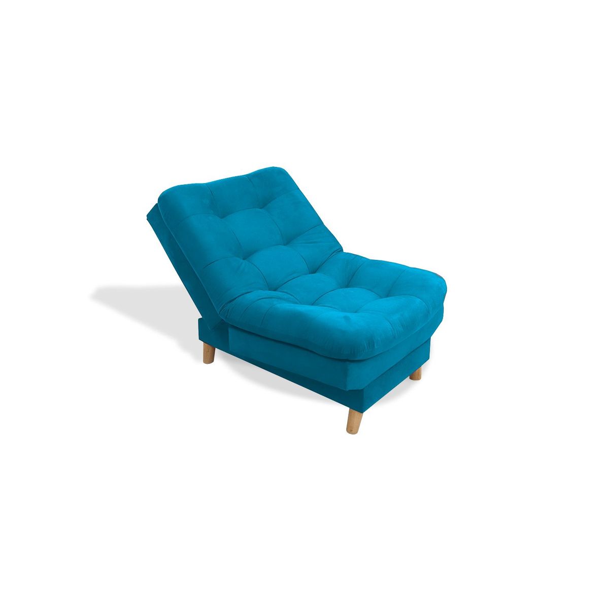MUEBLES REM - Poltrona Hofmann Tela Turquesa Reclinable 3 posiciones
