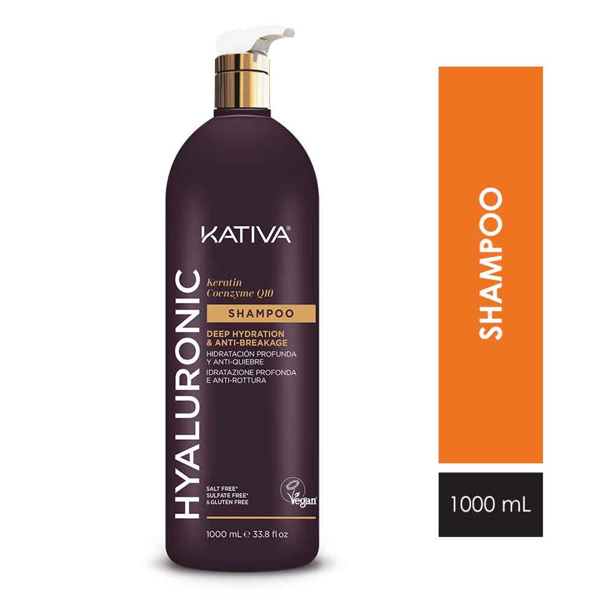 KATIVA - Shampoo Hyaluronic Keratin Q10 1000ml