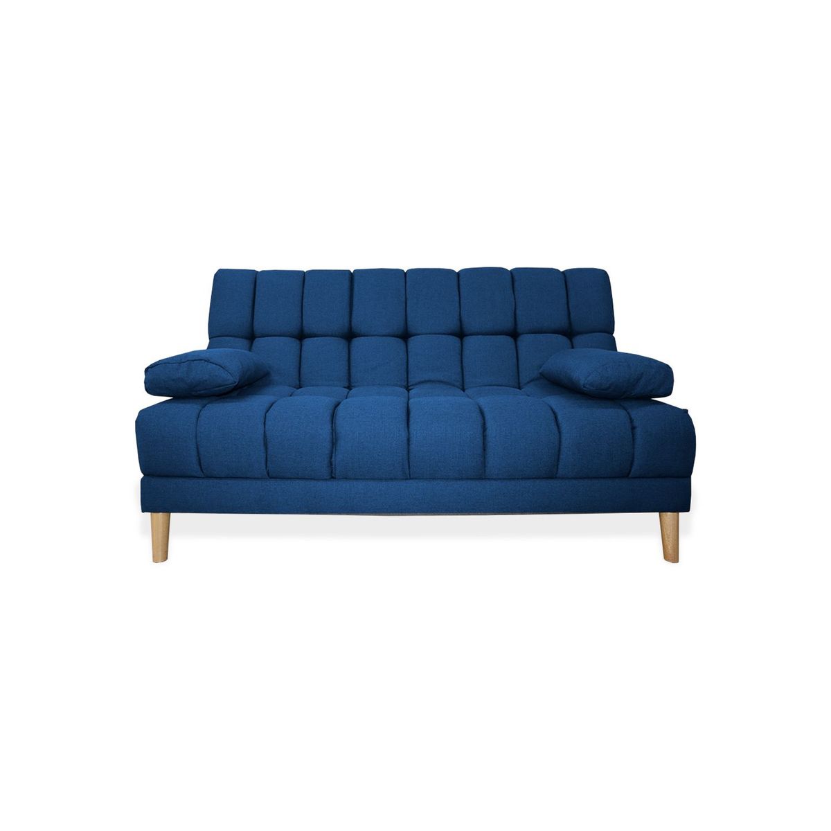 MUEBLES REM - Sofacama Baumann Tela Azul Petroleo + Cojines