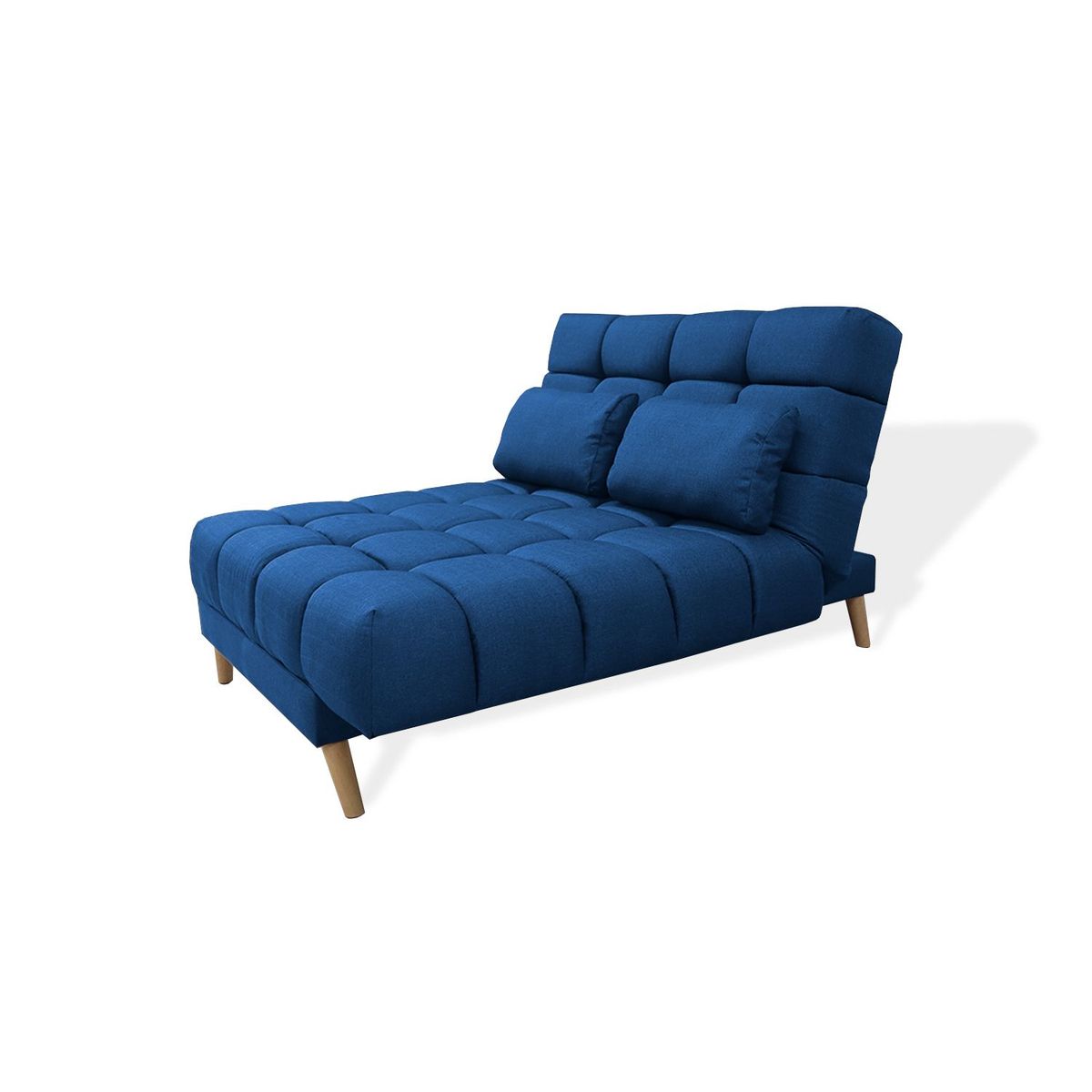 MUEBLES REM - Sofacama Baumann Tela Azul Petroleo + Cojines