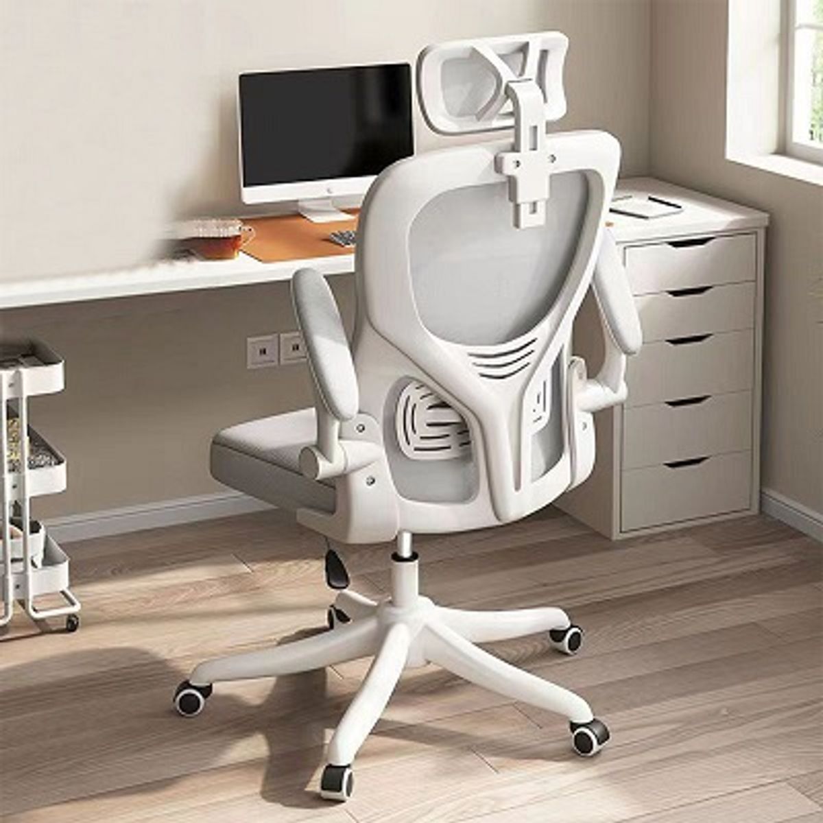 GENERICO - Silla Oficina Ergonómica Con Apoyo Lumbar Brazos Ajustables