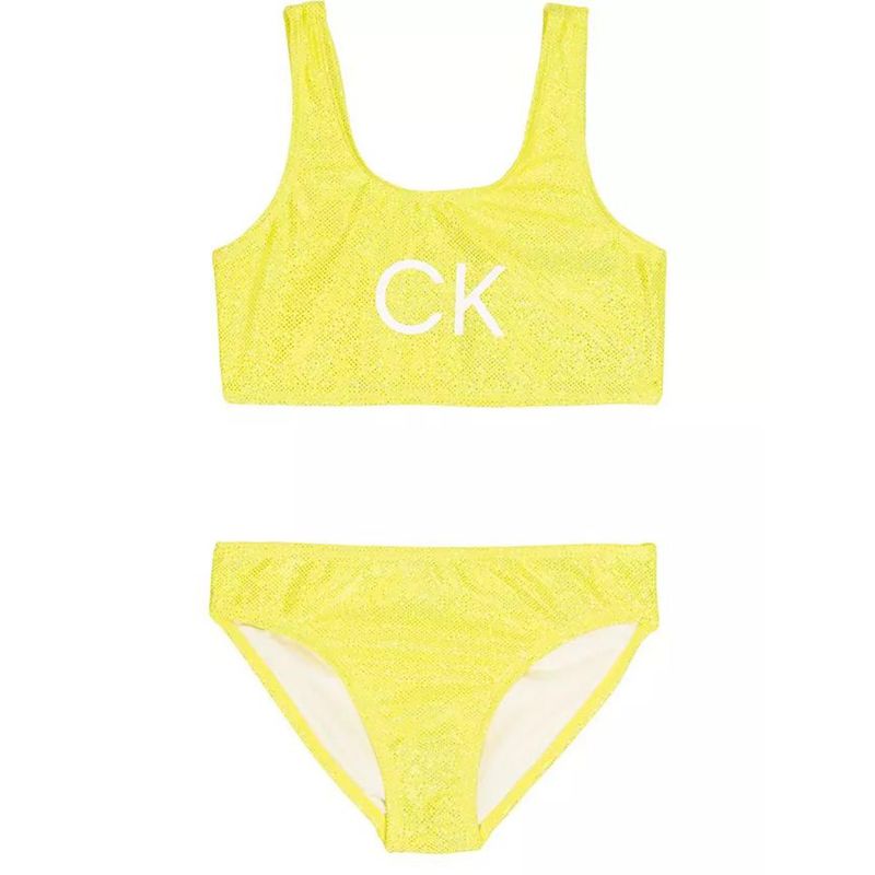 CALVIN KLEIN - Bikini Con Brassier Para Niña Amarillo Calvin Klein