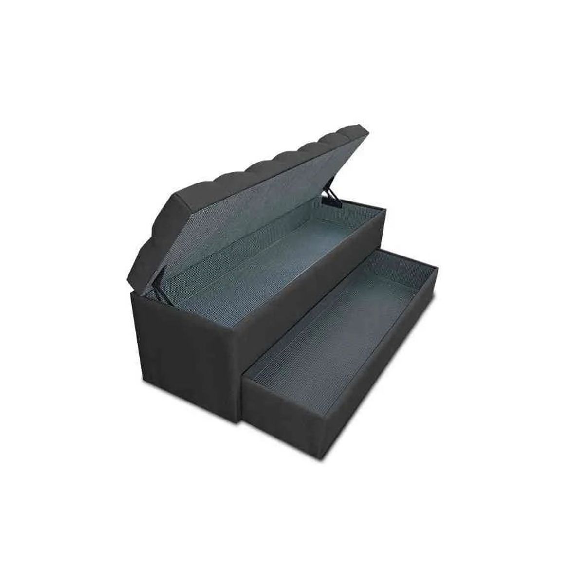 MAGIC CLASS - ZAPATERO BAUL DENVER 90X50X45 MICROFIBRA NEGRO