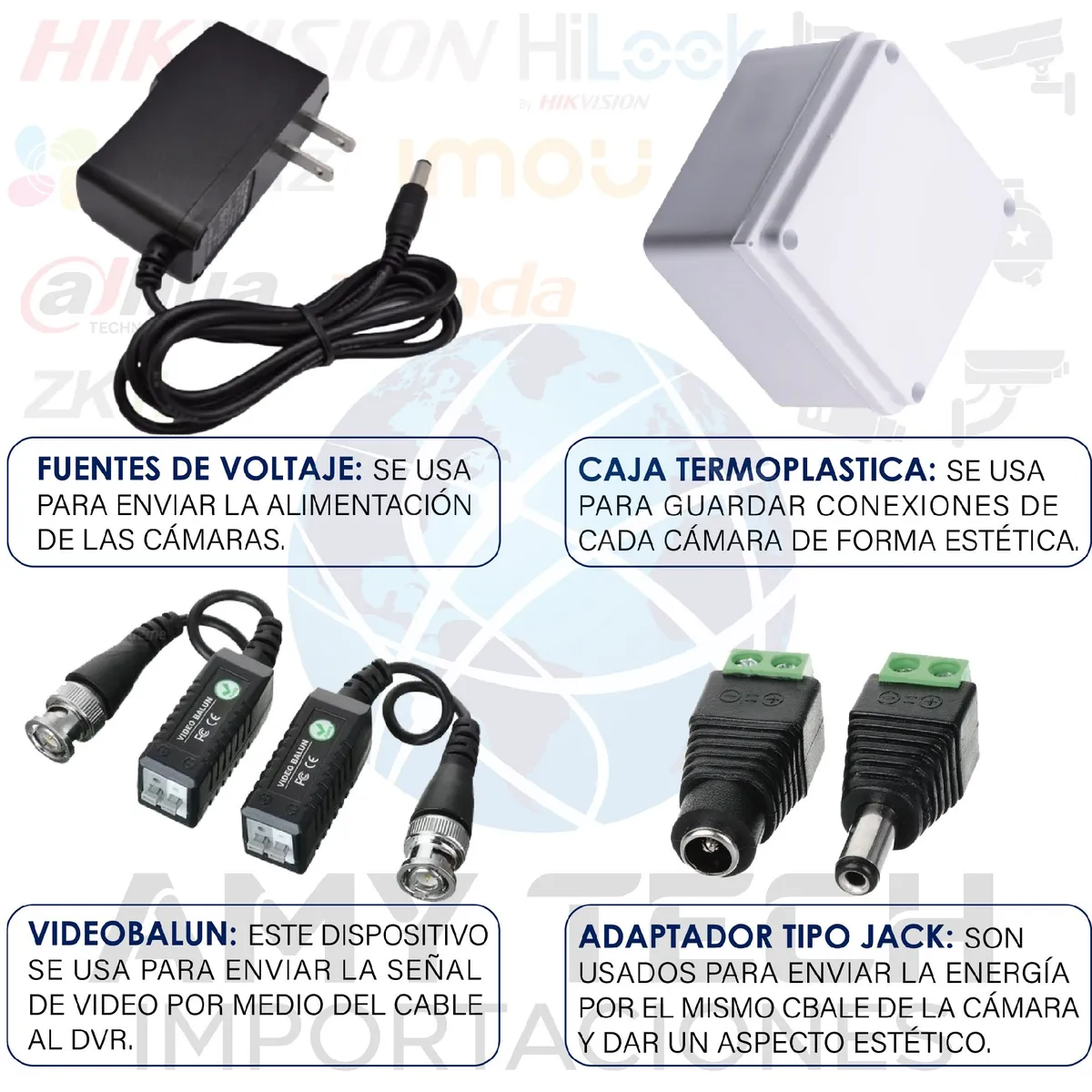 DAHUA - KIT DAHUA CAMARAS DE SEGURIDAD 1080P DVR 4 CH + 4 CAMARAS AUDIO + DISCO 500GB