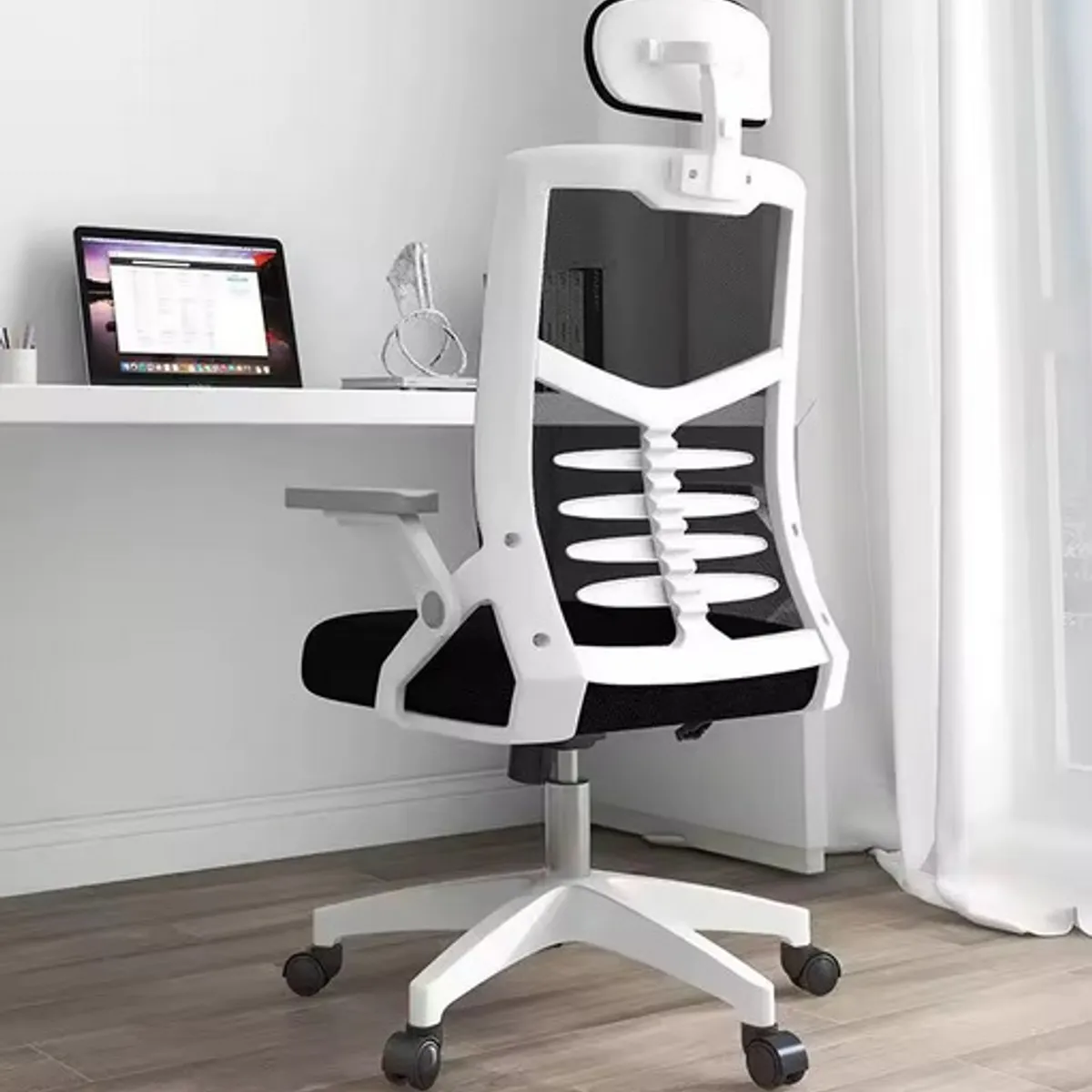 GENERICO - Silla Oficina Ergonómica Brazos Ajustables Espaldar Curvo