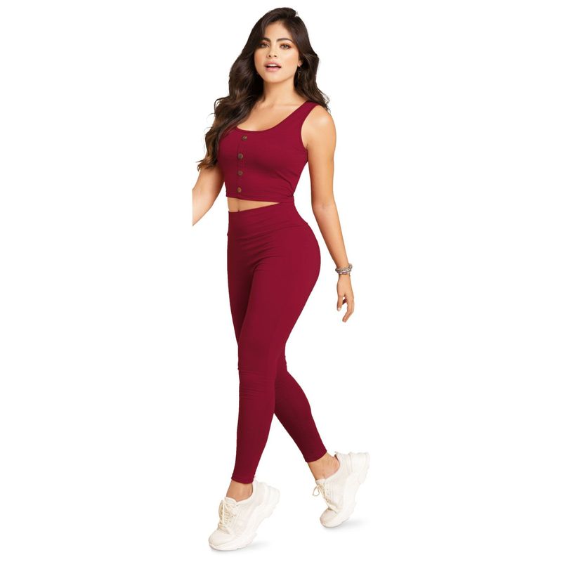 MARKETING PERSONAL - Conjunto Mujer Vinotinto 87146