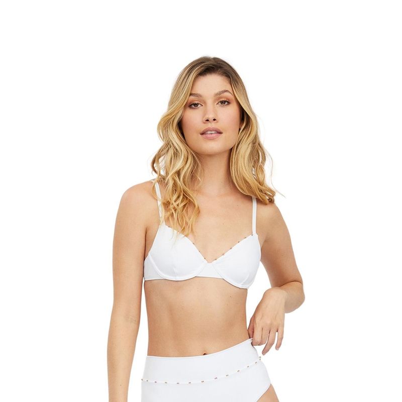 KIBYS - VESTIDO DE BAÑO BIKINI TOP BLANCO KIBYS 86016