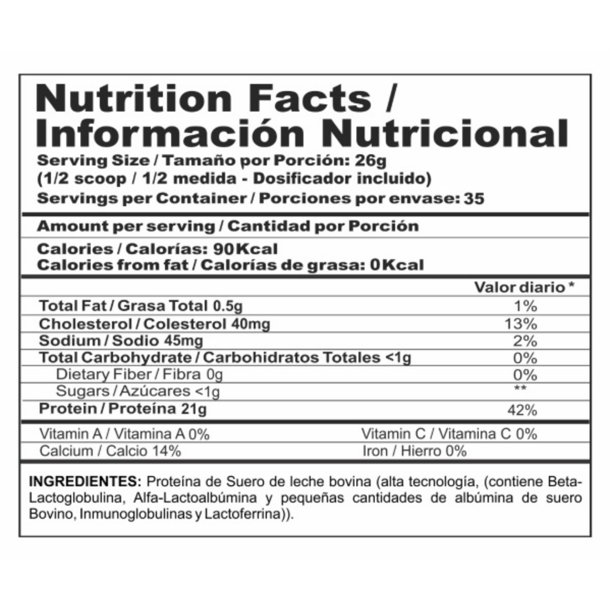 MEGAPLEX - Bipro Classic 2lbs - Sabor Natural Proteina limpia