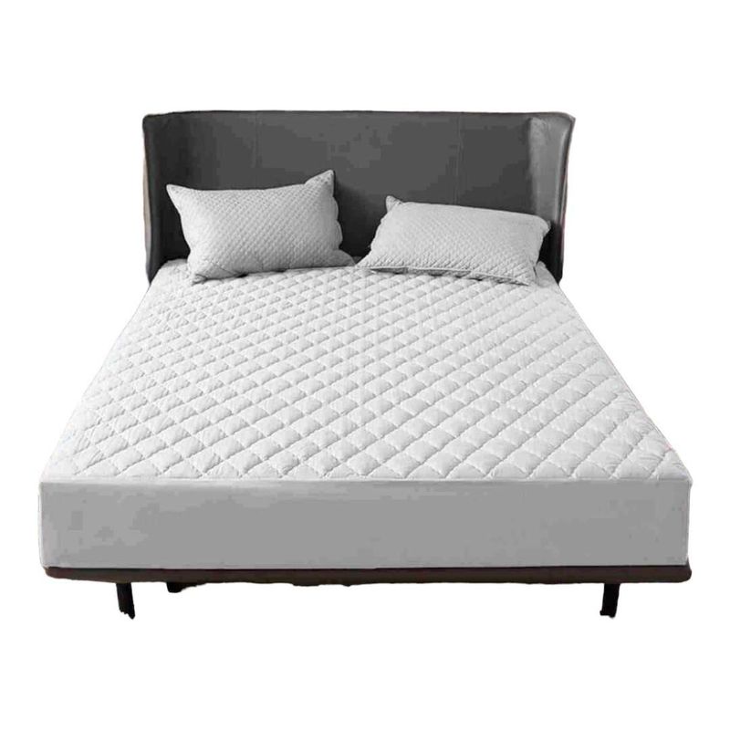 GENERICO - Protector de Colchón Doble Blanco Anti Ácaros 35cm de Alto Acolchado