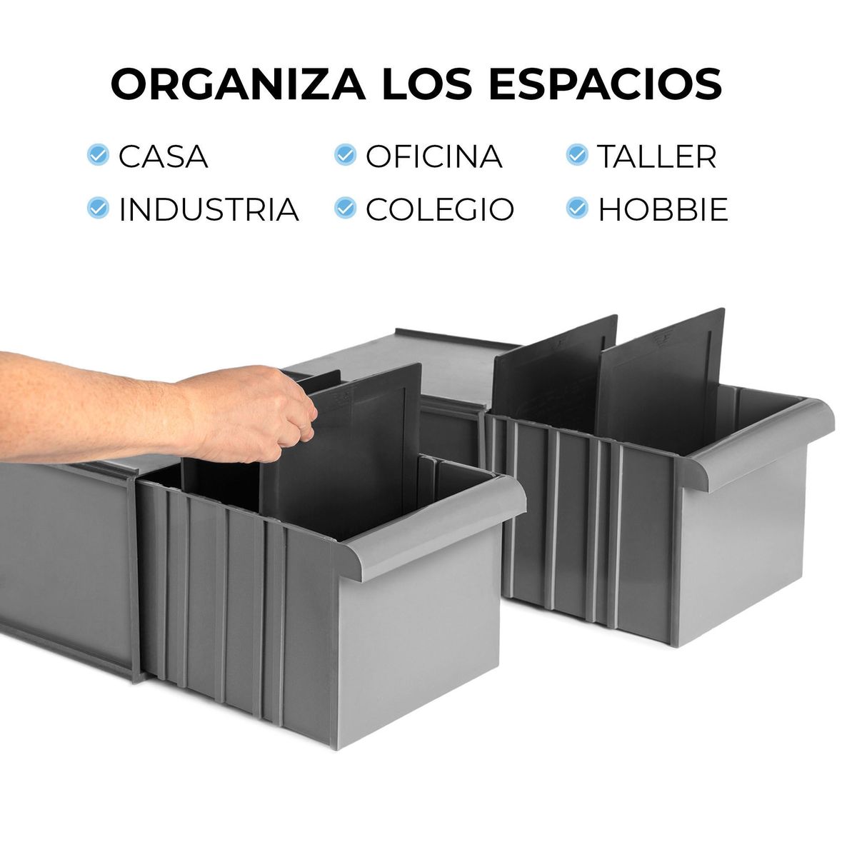 ENERGY PLUS - 2 cajones organizador herramienta apilables y modulares 25Kg