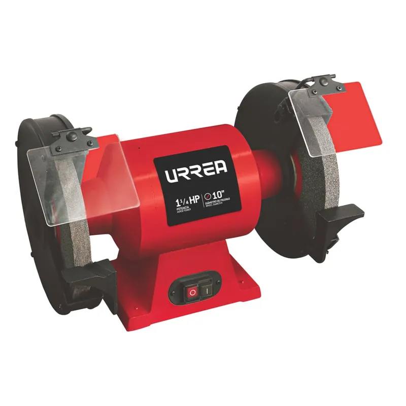 URREA - Esmeril banco 10" 1.25HP 900W 127V 1 fase uso pesado Urrea