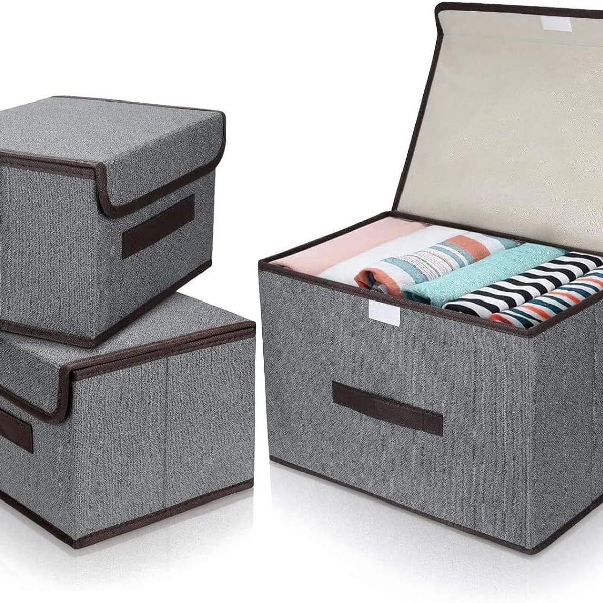 GENERICO - Caja Organizadora De Tela Rígida X 3 Piezas