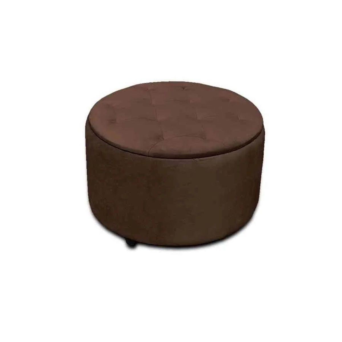 MAGIC CLASS - PUFF BAUL CAPITONEADO CIRCULAR 60X40X40 MICROFIBRA CAFÉ