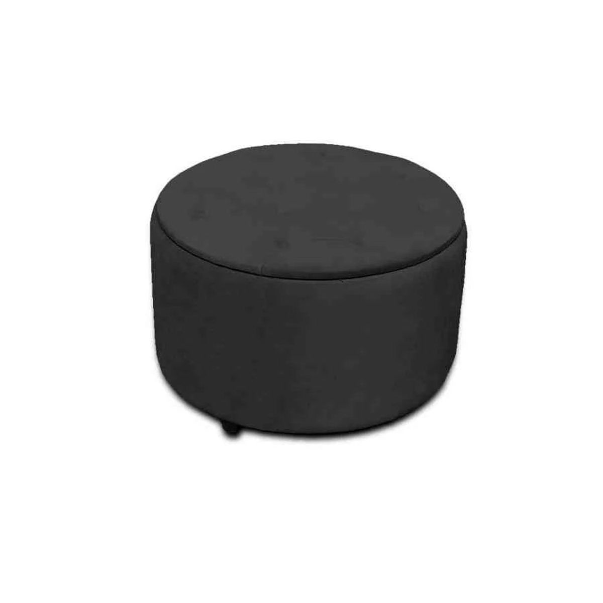 MAGIC CLASS - PUFF BAUL CAPITONEADO CIRCULAR 90X40X40 MICROFIBRA NEGRO