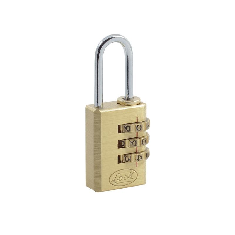 URREA - Candado de combinación programable para maleta latón 20 mm