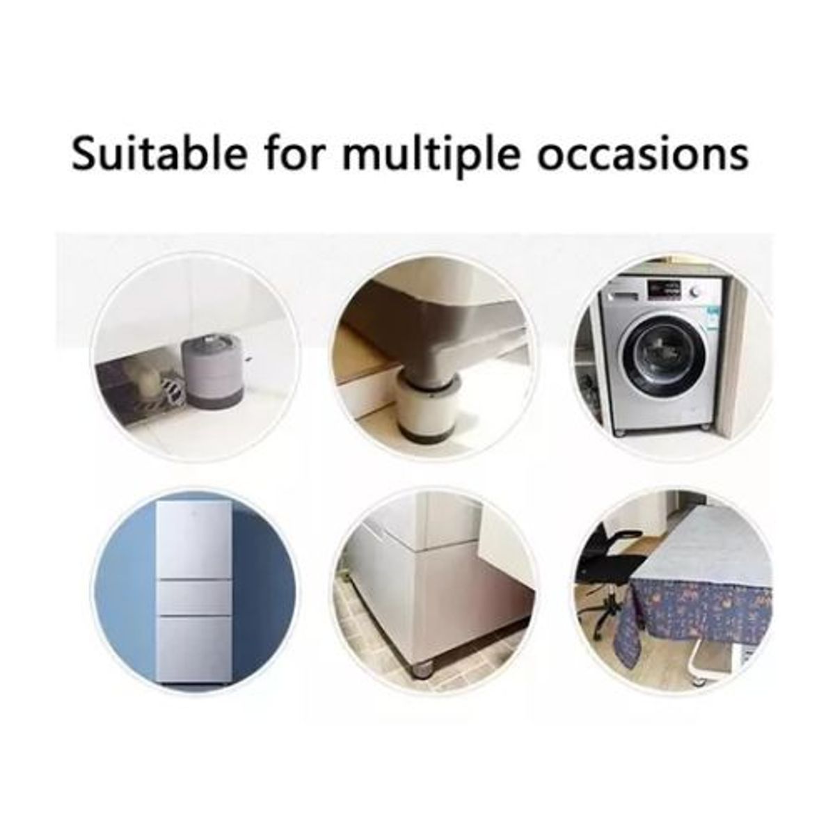 AFM - Base Soporte Estufa Lavadora Multifuncional Caucho Juego X4