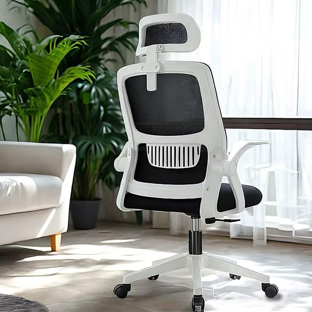 GENERICO - Silla Oficina Ergonómica Con Apoyo Lumbar Brazos Ajustables_.