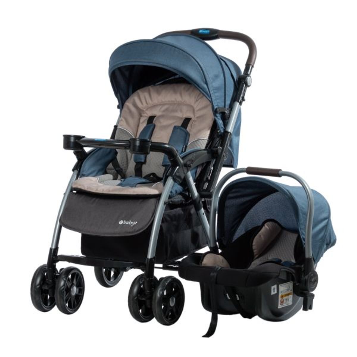 EBABY - Coche TRAVEL SYSTEM BRAVIAR  EB1092-1 Azul