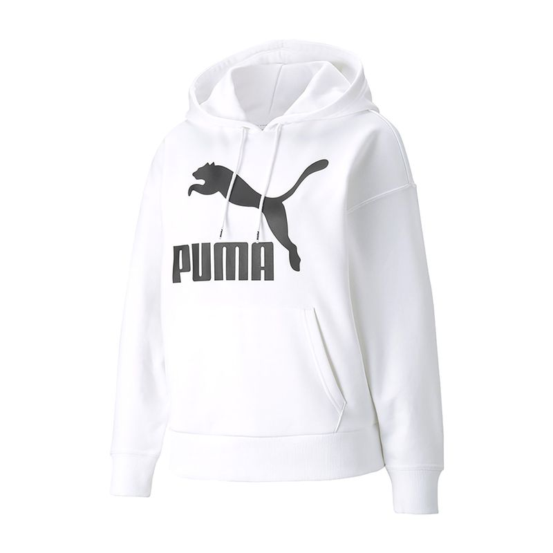 PUMA - Buzo Puma para Mujer Classics Logo Hoodie W Blanco