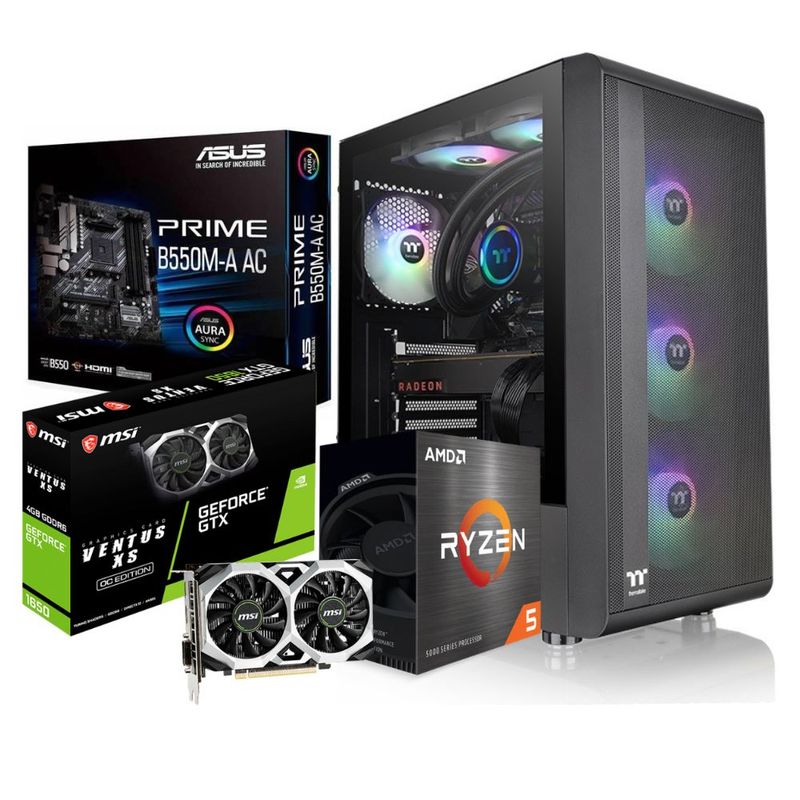 AMD - Torre Gamer AMD Ryzen 5 5600X DDR4 16GB SSD 1TB GTX 1650 4GB.