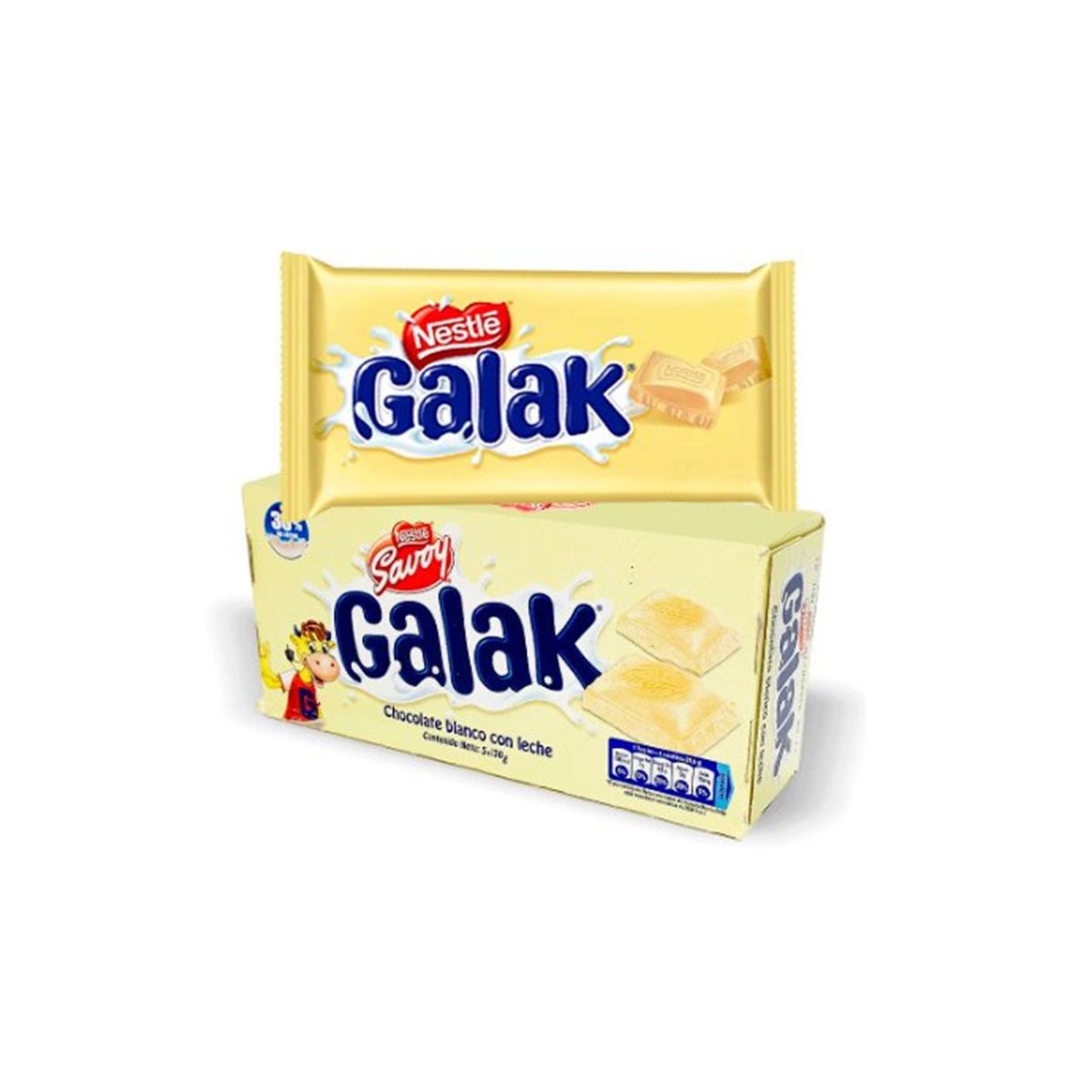 GENERICO - Chocolate Galak Choco Blanco Nestle Savoy X5unds