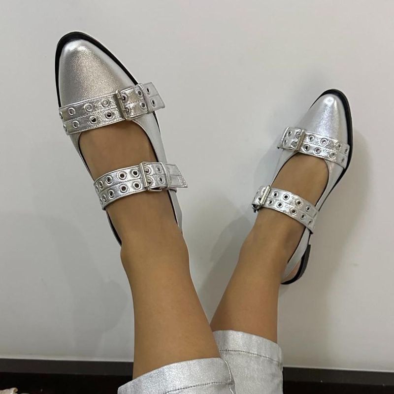 OCLOCK - Flats Lucie Plateado