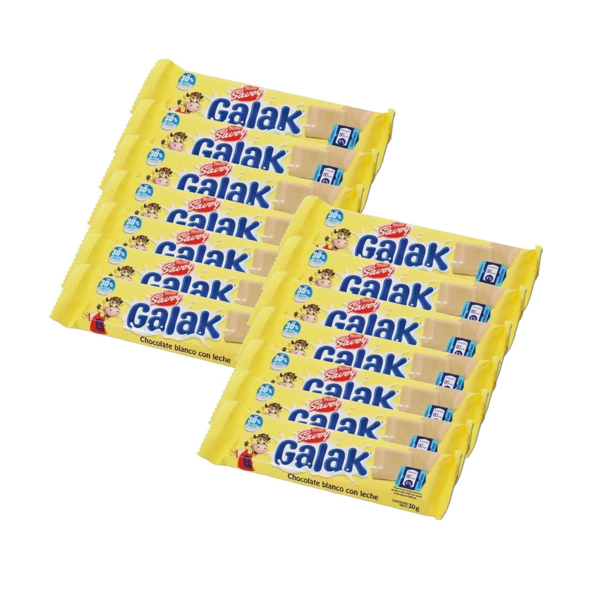 GENERICO - Chocolate Galak Choco Blanco Nestle Savoy X12unds