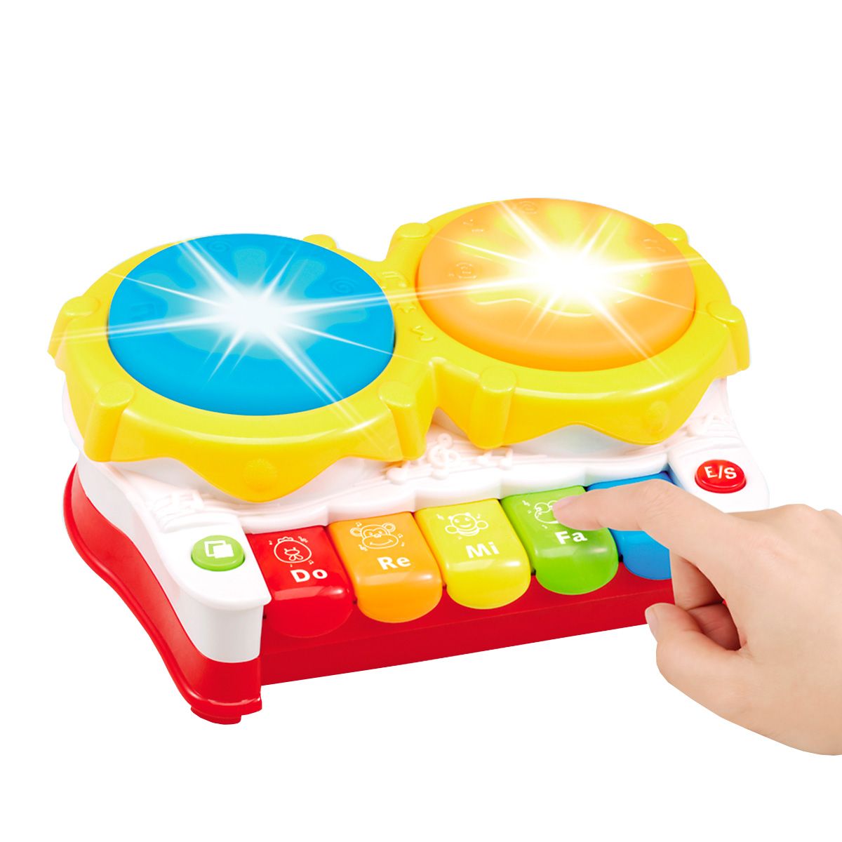 ENFANT'ASY - Piano Tambor Musical Bebe Juguete Didactico Español E Inglés