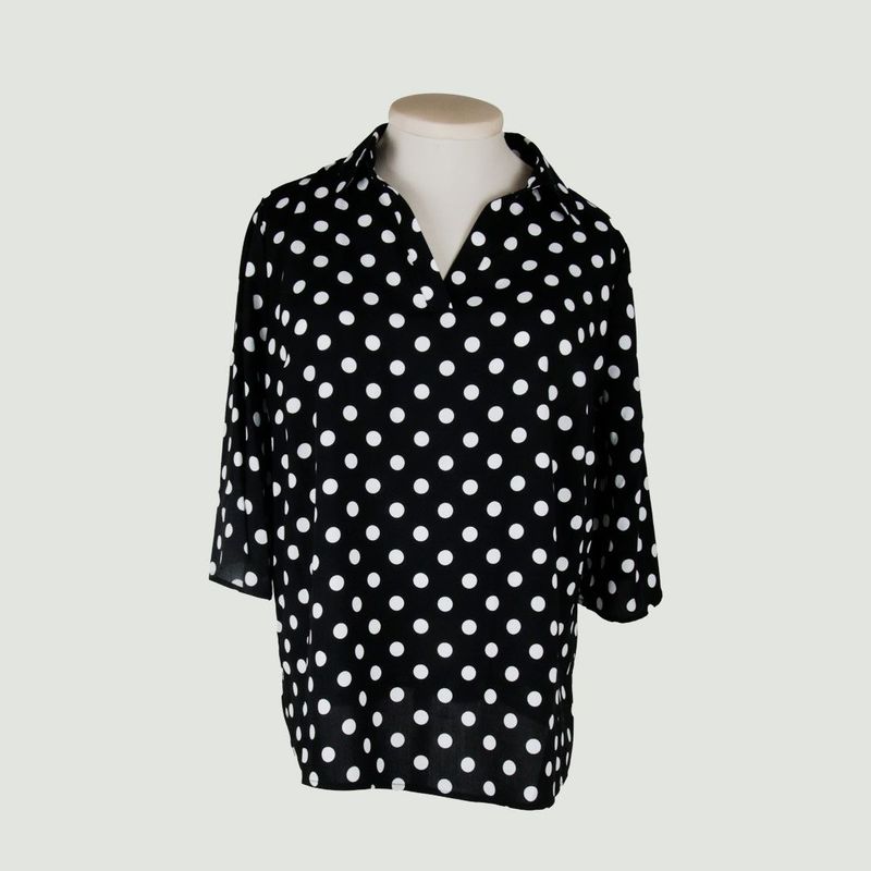 L Y H - Blusa Para Mujer Manga 34 Negro Marca L&H