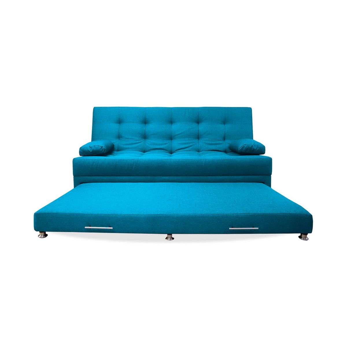 MUEBLES REM - Sofacama Portmann nido tarima Turquesa + cojines