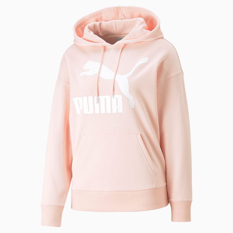 PUMA - Hoodie Puma para Mujer Classics Logo Rosa
