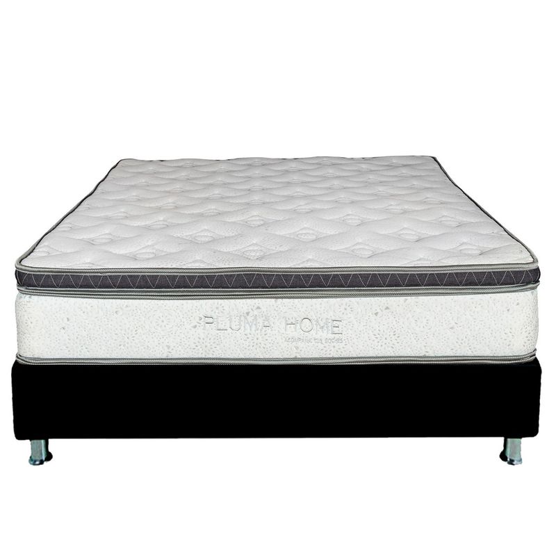 PLUMA HOME - Colchón 140X190 Ortopédico Resortado Incluye BASECAMA.
