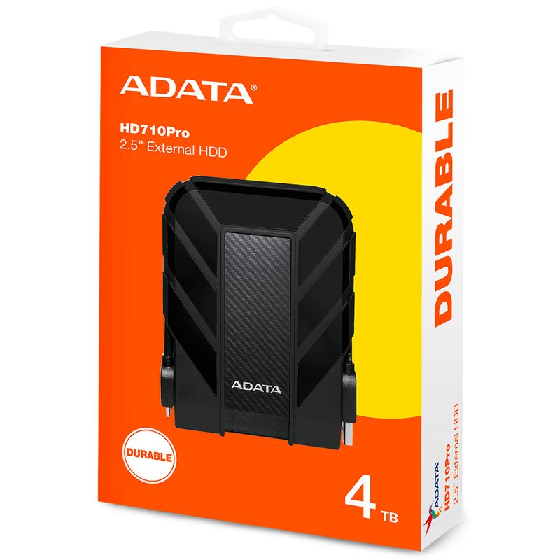 ADATA - Disco Duro Externo Adata 4TB HD710 PRO Negro