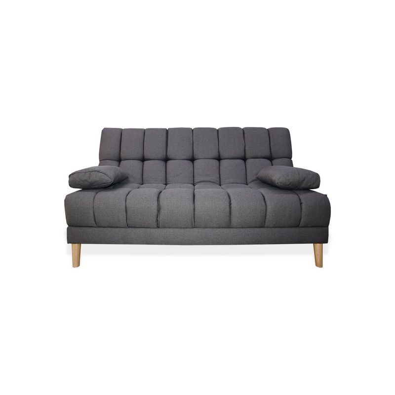 MUEBLES REM - Sofacama Baumann Tela Gris + Cojines