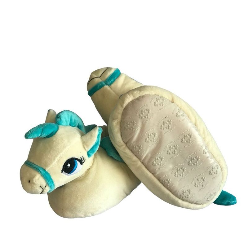 GENERICO - Pantuflas  Babuchas Unicornio Blanco con Celeste