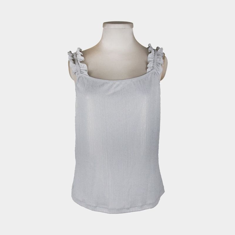 L Y H - Camiseta Para Mujer Sin Manga Gris Claro Marca L&H