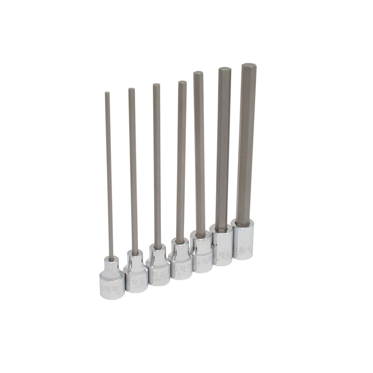 URREA - Juego de 7 dados largos hexagonal en pulgadas 3/8" Urrea