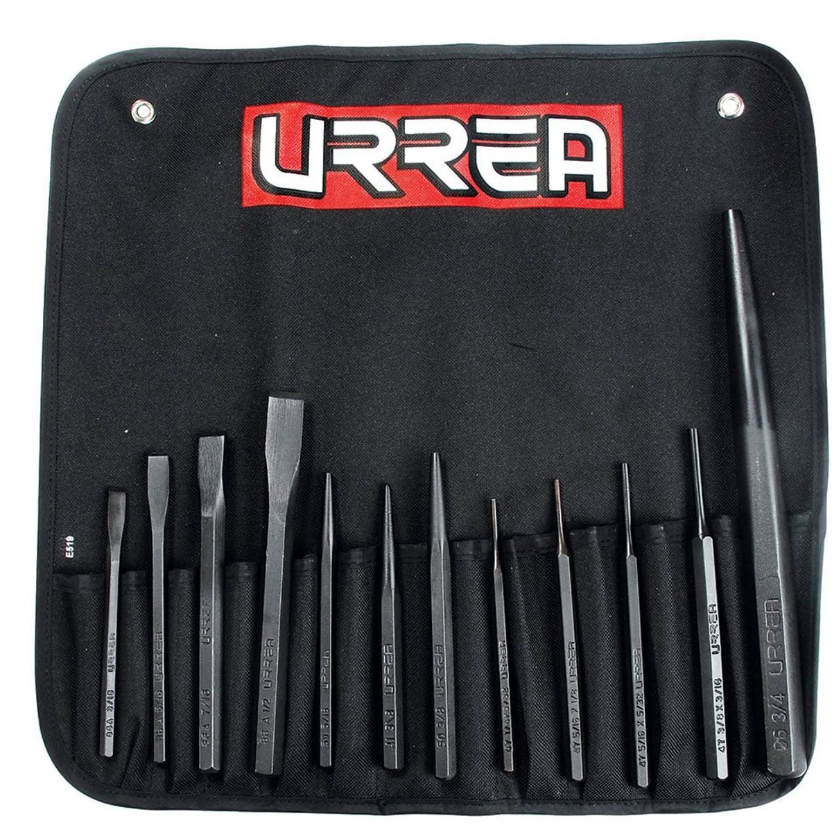 URREA - Juego de cinceles, punzones y botadores 12 piezas Urrea