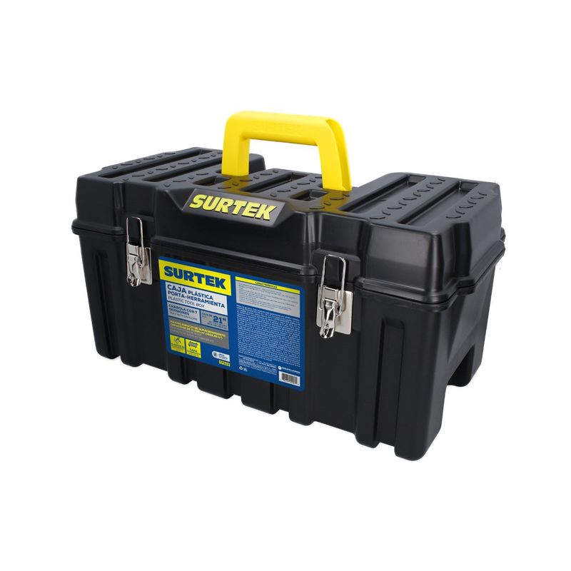 SURTEK - Caja portaherramientas plástica 21" con broches metálicos Surtek
