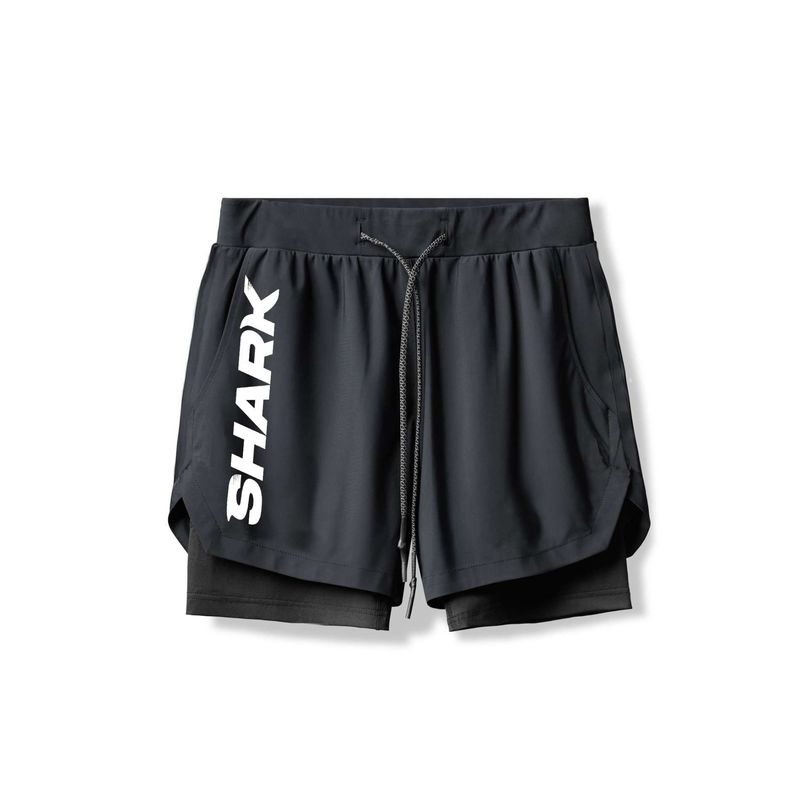 SHARK - PANTALONETA DEPORTIVA RUNNING ACTIVIDAD FISICA GIMNASIO 2 EN 1_..