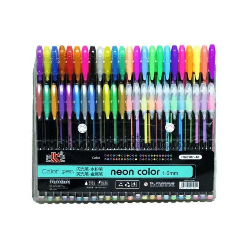 GARABATOS - Estuche Boligrafos Color Neon 10 Mm X 60  Zuixua