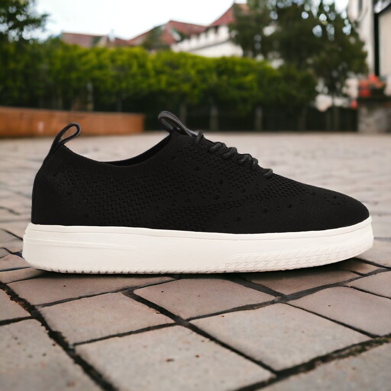 GENERICO - Zapato Hombre Capellada Labrada Caballero Suela Ultraliviana-Negro