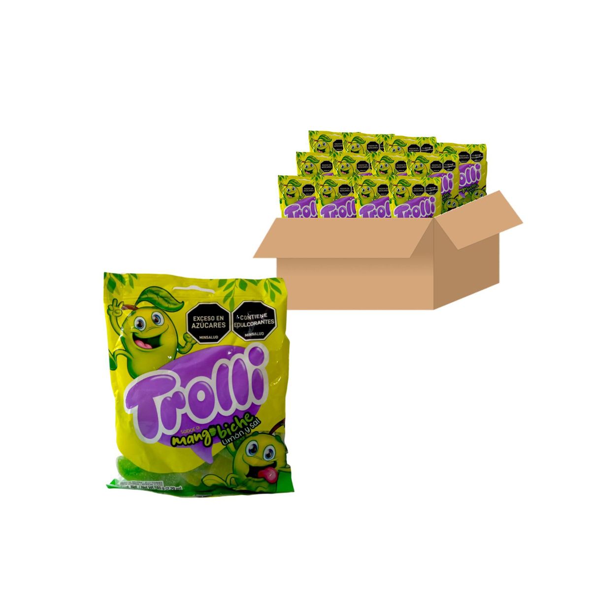 GENERICO - Dulces Nuevas Gomas Mango Biche Trolli X12unds